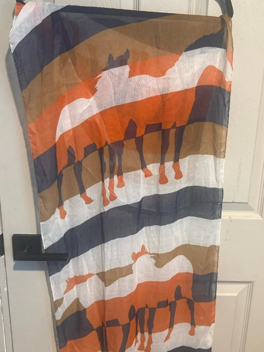 🐴 Abstract Horse & Stripe Lightweight Print Scarf / Wrap 🐴